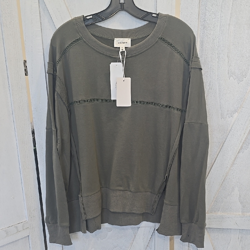 Heyson Oversized Olive Green Sweatshirt